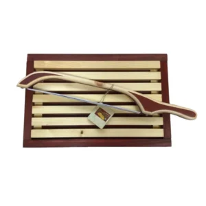 Ensemble planche à pain ramasse-miette cerise