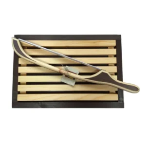 Ensemble planche à pain ramasse-miette chocolat