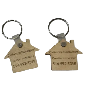 Porte-clés maison personnalisé