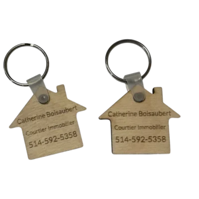 Porte-clés maison personnalisé