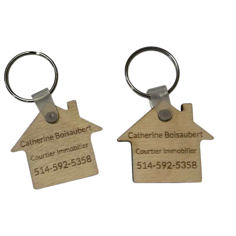 Porte-clés maison personnalisé